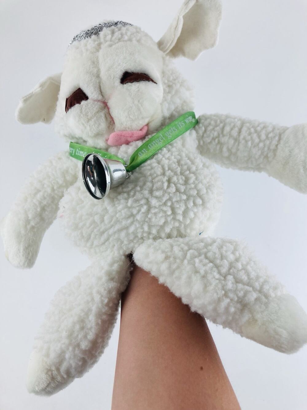 Baby Lamb Chop Puppet Christmas Angel Plush 1993 Shari Lewis 17" Vintage Wonderf